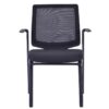 front view of mesh back chair with arms