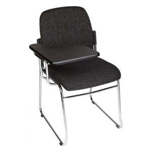 hospitality fabric chair with right tablet arm