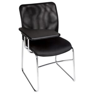 hospitality leather chair with right tablet arm
