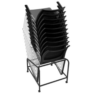 stackable sled base chair with arms