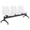 White Global Beam chairs 3 seaters