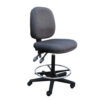 fabric drafting chair mechanism with low backrest