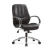 leather executive chair mechanism with arms and short backrest