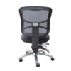 back view of mesh back chair mechanism with short backrest