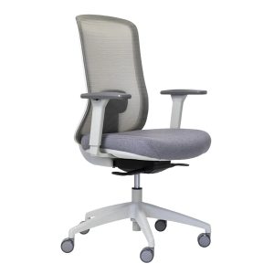 Stria Chair Light Grey Mesh With Arms